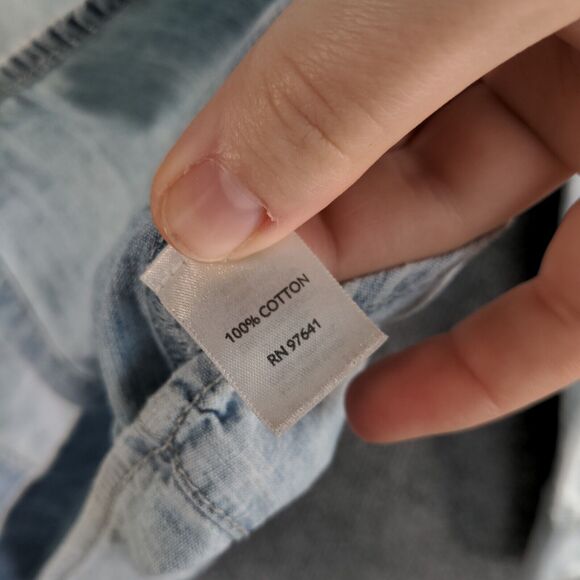 J. Jill Women's Denim Button Up Shirt Blue Small Long Sleeve Chest Pocket Cotton - Picture 9 of 12